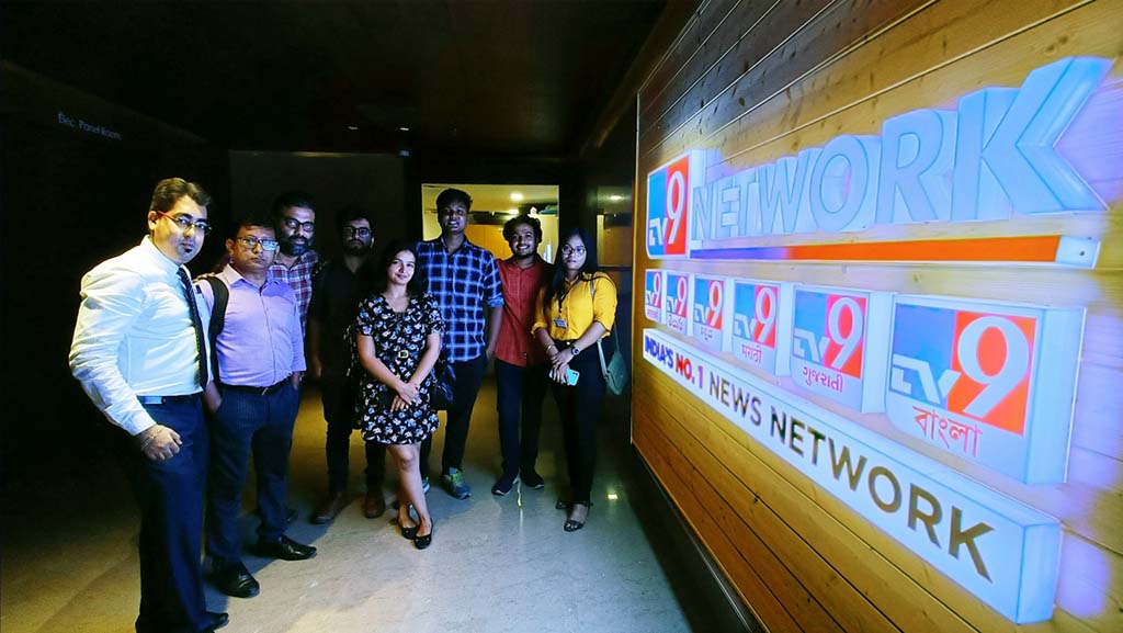 Media Science Students Visit TV9 News Channel